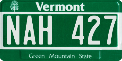 VT license plate NAH427