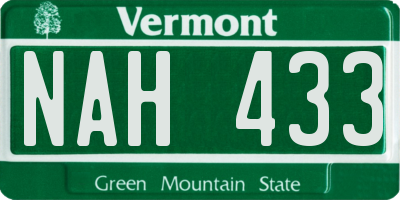 VT license plate NAH433