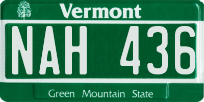 VT license plate NAH436