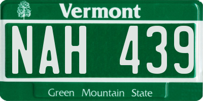 VT license plate NAH439