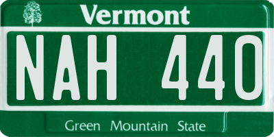 VT license plate NAH440