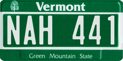 VT license plate NAH441