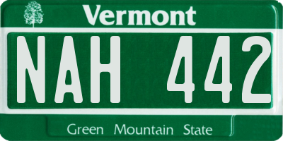 VT license plate NAH442