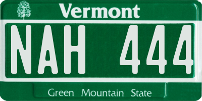 VT license plate NAH444