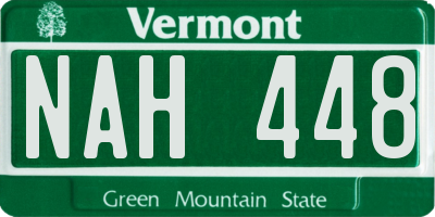 VT license plate NAH448