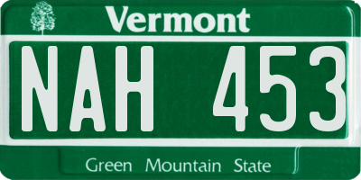 VT license plate NAH453