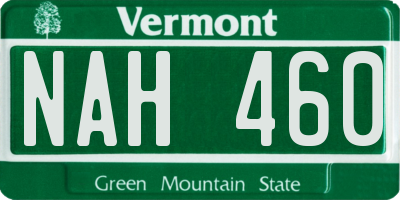 VT license plate NAH460