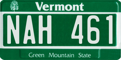 VT license plate NAH461