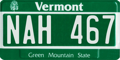 VT license plate NAH467