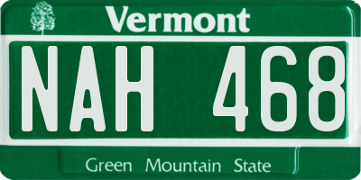 VT license plate NAH468