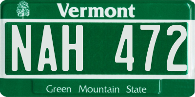 VT license plate NAH472