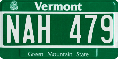 VT license plate NAH479