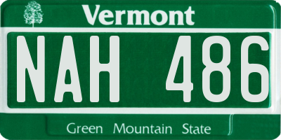 VT license plate NAH486