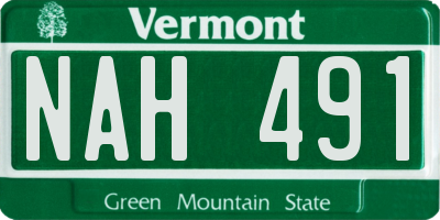 VT license plate NAH491