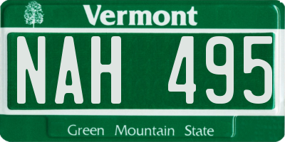 VT license plate NAH495