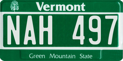 VT license plate NAH497