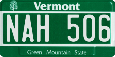 VT license plate NAH506