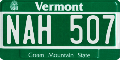 VT license plate NAH507