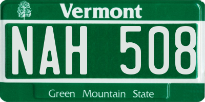 VT license plate NAH508
