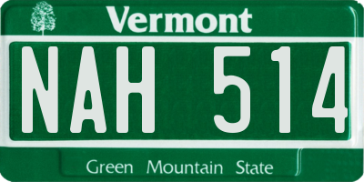 VT license plate NAH514