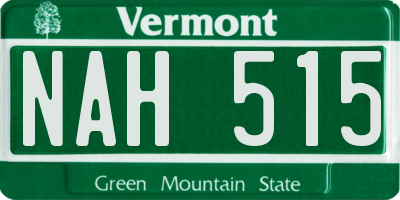 VT license plate NAH515