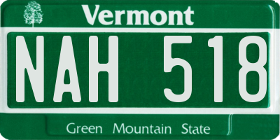 VT license plate NAH518
