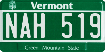 VT license plate NAH519