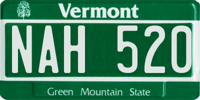 VT license plate NAH520