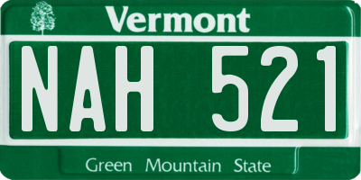 VT license plate NAH521