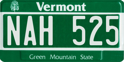 VT license plate NAH525
