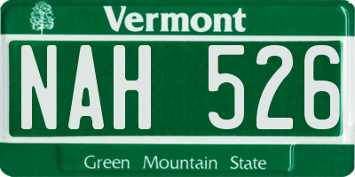 VT license plate NAH526