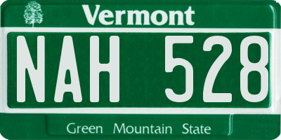 VT license plate NAH528