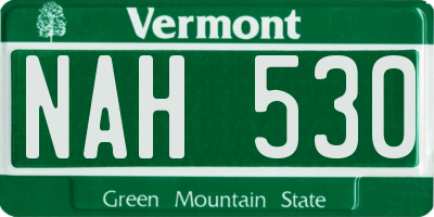 VT license plate NAH530