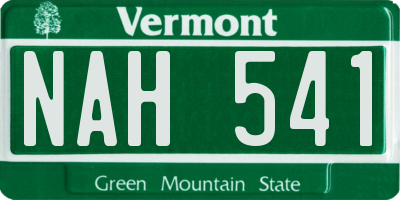 VT license plate NAH541