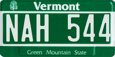 VT license plate NAH544