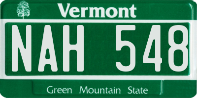 VT license plate NAH548