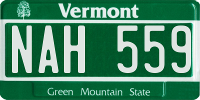 VT license plate NAH559