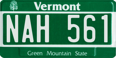 VT license plate NAH561