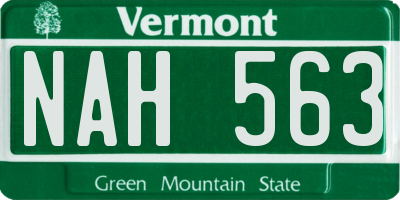 VT license plate NAH563