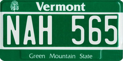VT license plate NAH565