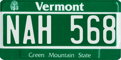 VT license plate NAH568