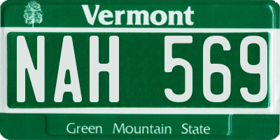 VT license plate NAH569