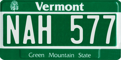 VT license plate NAH577