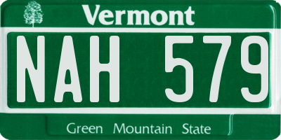 VT license plate NAH579
