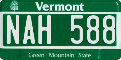 VT license plate NAH588