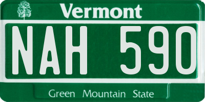VT license plate NAH590