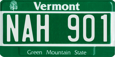 VT license plate NAH901