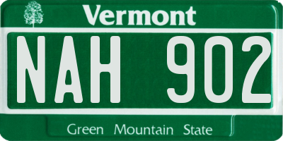 VT license plate NAH902