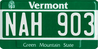 VT license plate NAH903