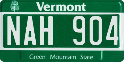 VT license plate NAH904